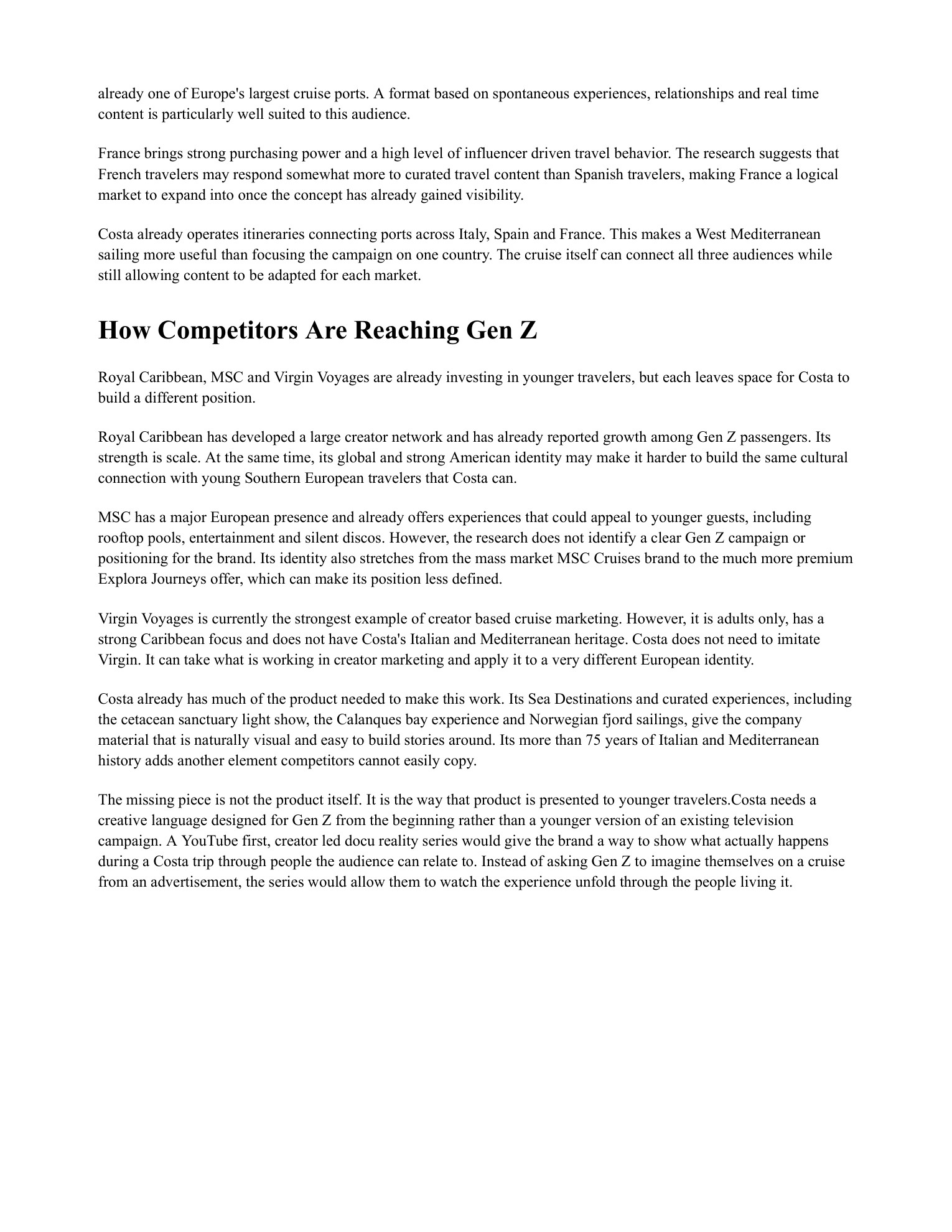 Research Foundations for Costa Crociere Gen Z Market Entry, page 3